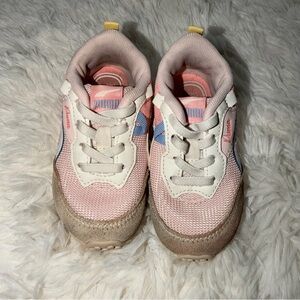 Puma Baby Toddler Pink Tan and Blue Kids Sneakers US 6C